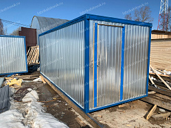 Фото Блок-контейнер Металлический БК-02 ДВП/Оргалит 6х2.4 с тамбуром (АРЕНДА 1МЕС) №4