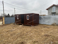 Фото Блок-контейнер Металлический БК-22 Вагонка 6х2.4 Распашонка RAL 8017 (АРЕНДА 1МЕС) №3