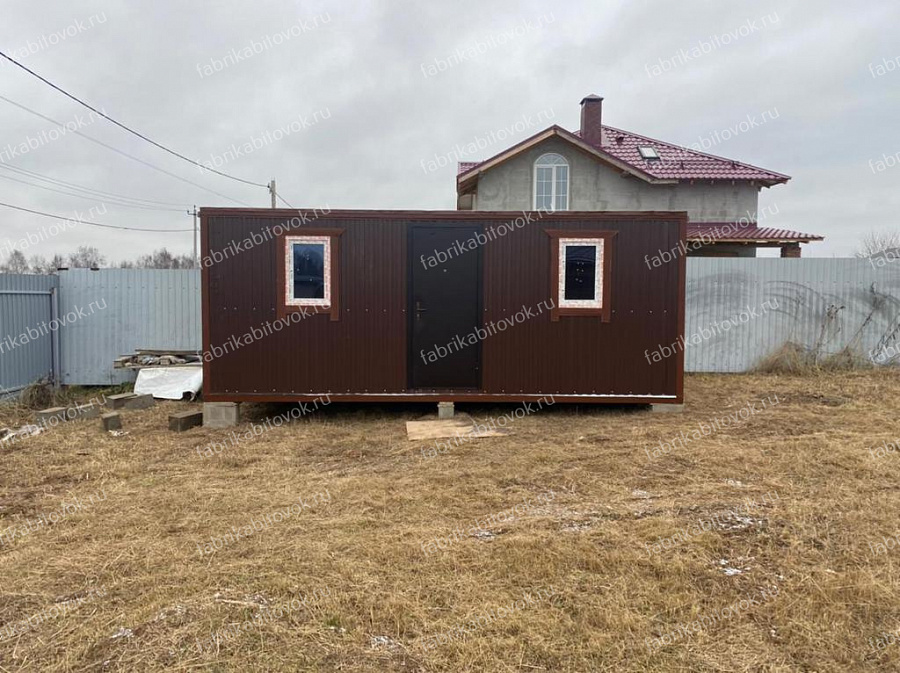 Фото Блок-контейнер Металлический БК-22 Вагонка 6х2.4 Распашонка RAL 8017 (АРЕНДА 1МЕС) №2